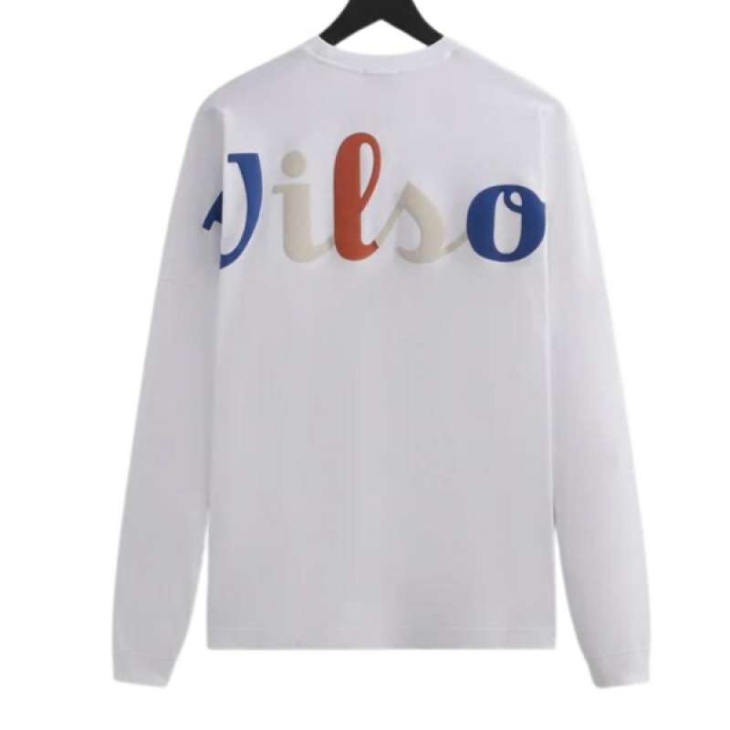 Tシャツ・カットソー KITH x WILSON RAMBLE TEE Kith for Wilson Crest Ramble Long Sleeve Tee - White