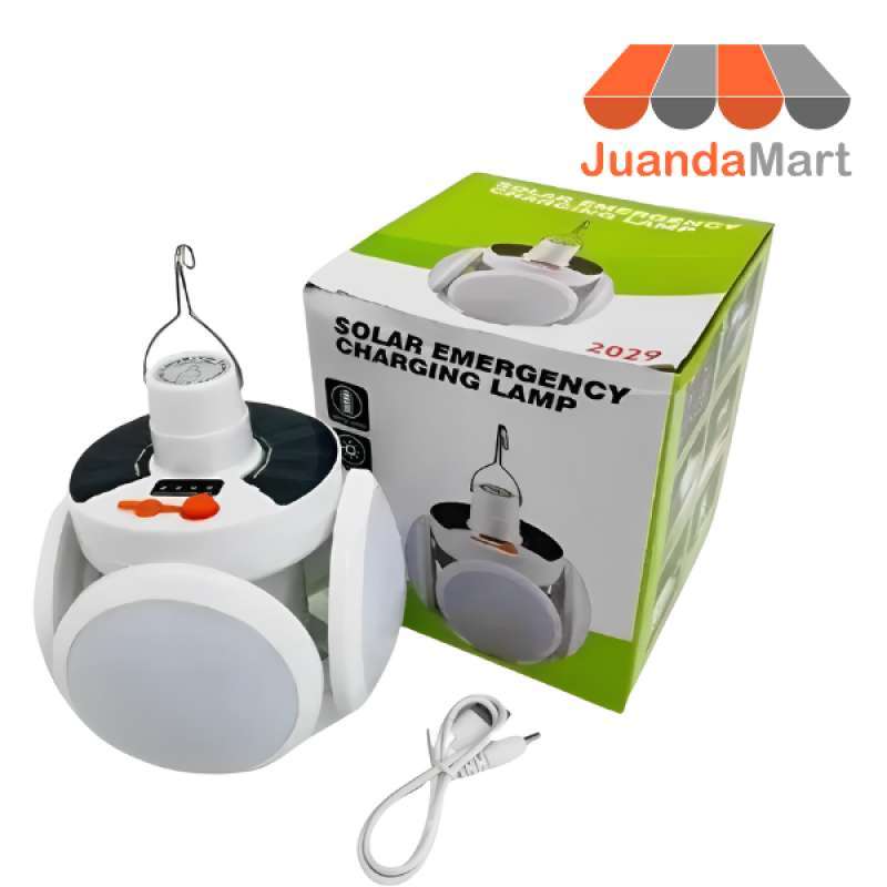 Promo Lampu Light Solar Emergency 2029 Rechargeable LED Bulb Light