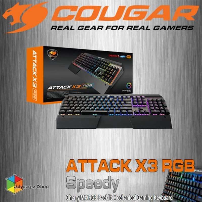 Promo Cougar ATTACK X3 SPEEDY RGB CHERRY MX SILVER Mechanical Keyboard  Multicolor Diskon 23% di Seller Indah Komputer Tegal Alur, Kota Jakarta  Barat Blibli