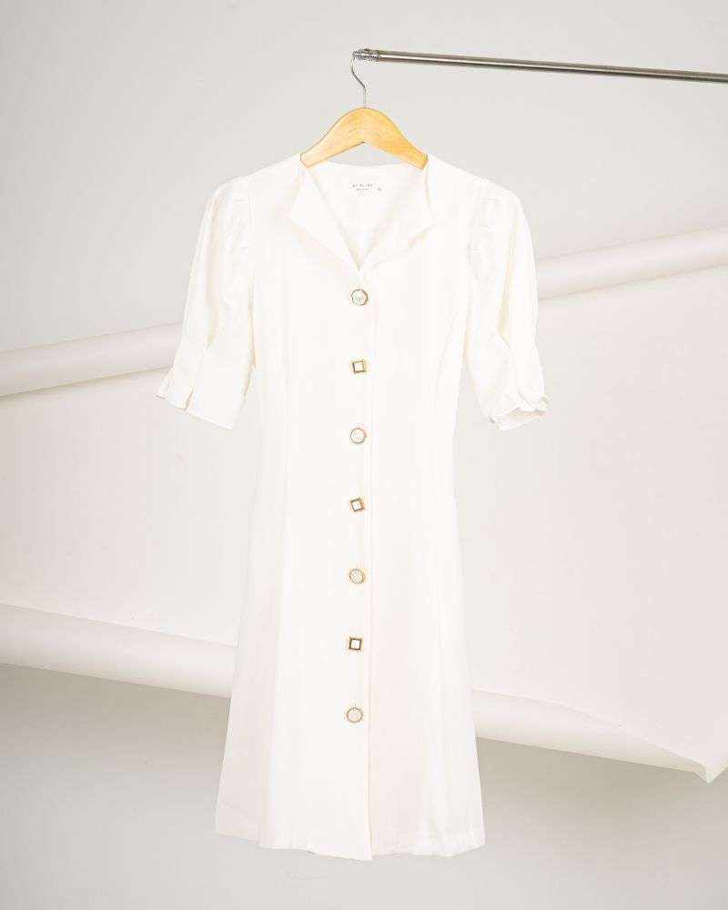Korean button down dress online