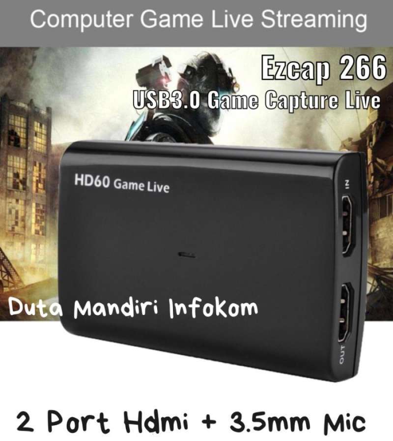 Jual Ezcap 266 Hdmi Capture 4K 1080P Usb 3.0 Mic Hd60 60Fps Live