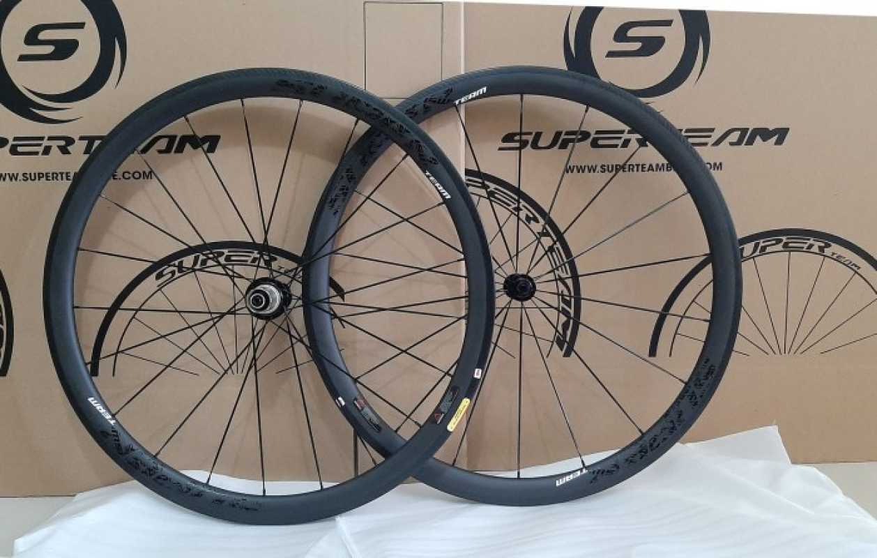 Jual superteam new brakeline carbon clincher wheelset 38mm hub