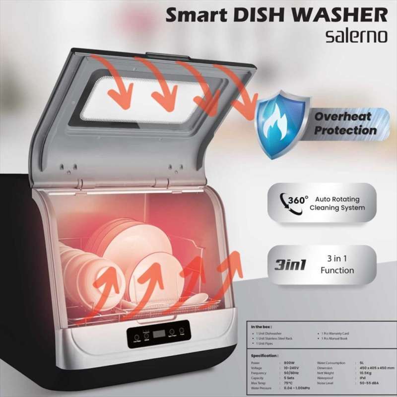 Dish Washer Freestanding Mini Electric Dishwasher Built-in