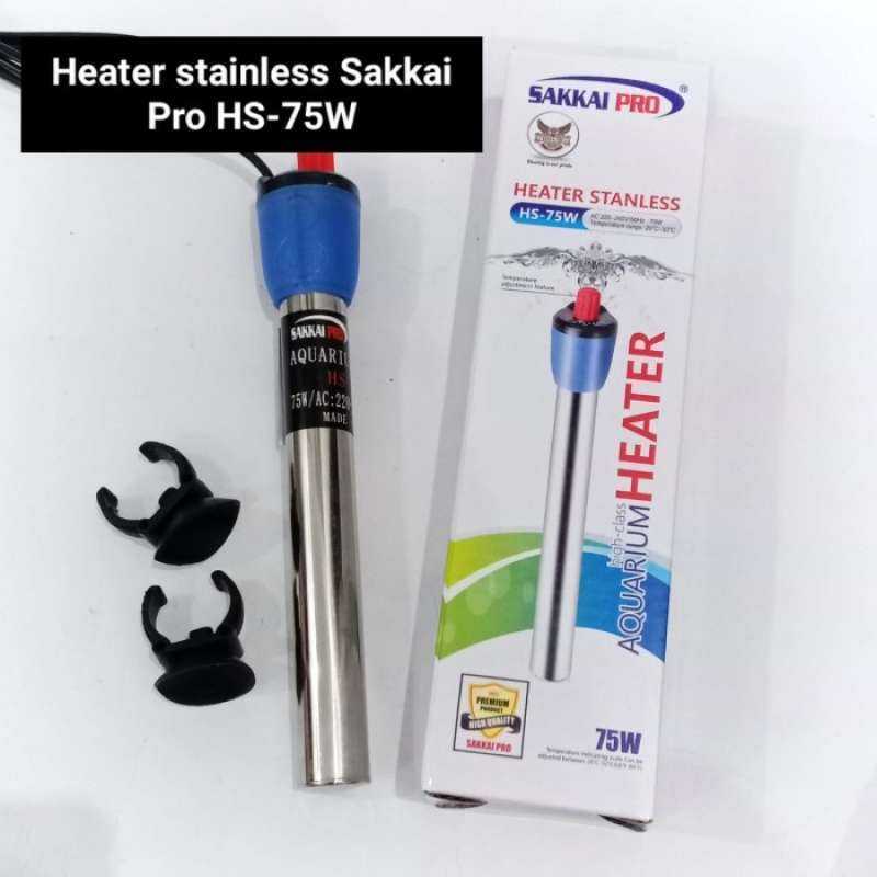 Jual heater stainless sakkai pro hs-75w / hs-75w / penghangat air aquarium  di Seller Ledaa Shop - Wanasari, Kab. Bekasi | Blibli