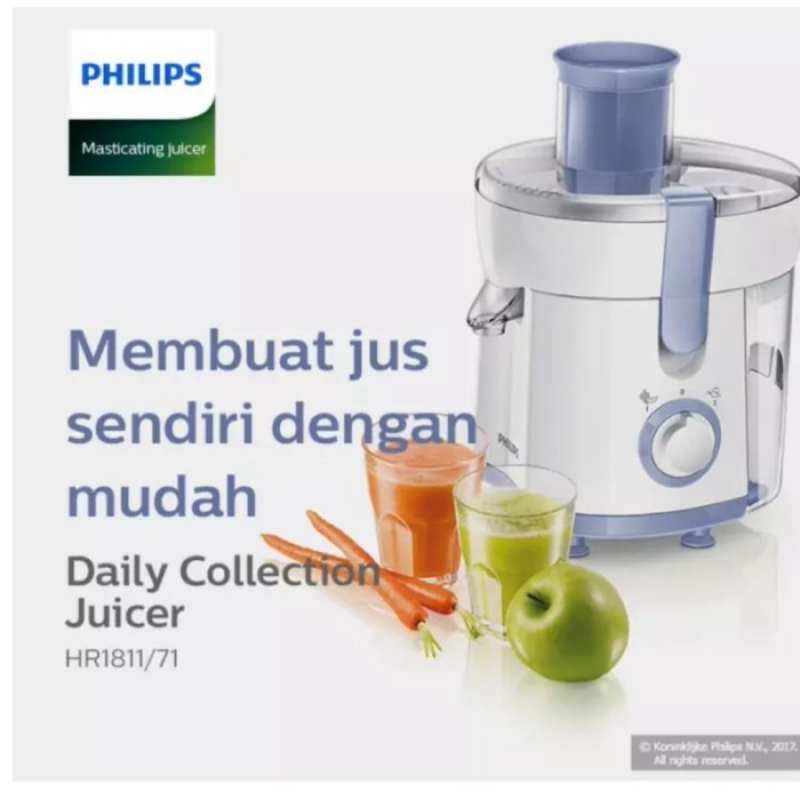 Promo Philips Juicer HR 1811 71 Blender HR1811 Putih Ungu Garansi