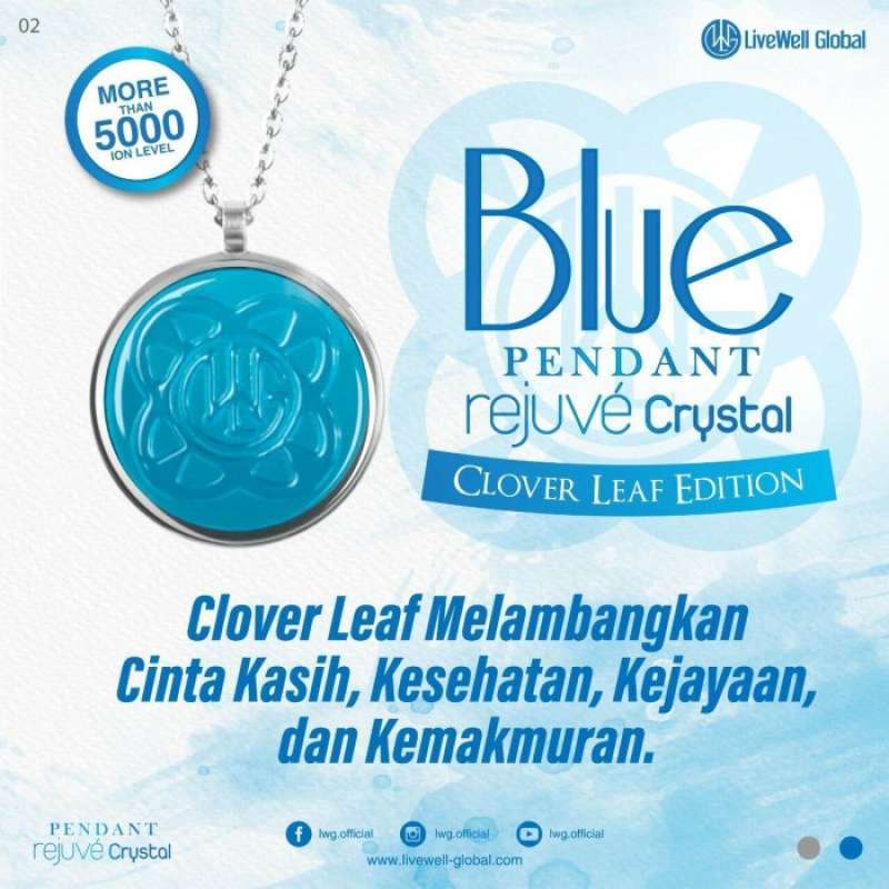 Blue pendant hot sale rejuve crystal