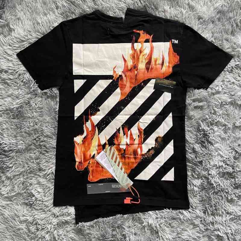 Off white store flame tee