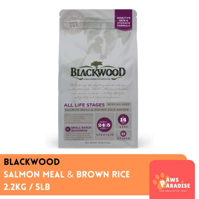 Jual BLACKWOOD Dog Food Salmon Meal Brown Rice 2.2KG 5LB di