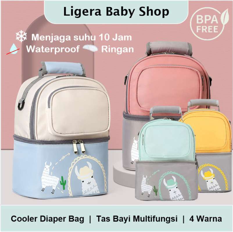 Ligera Cooler Backpack Tas Asi Bayi Waterproof Diaper Bag Multifungsi