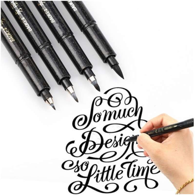 Jual Refillable Calligraphy Brush Pen (4pcs) Di Seller Galelleaa