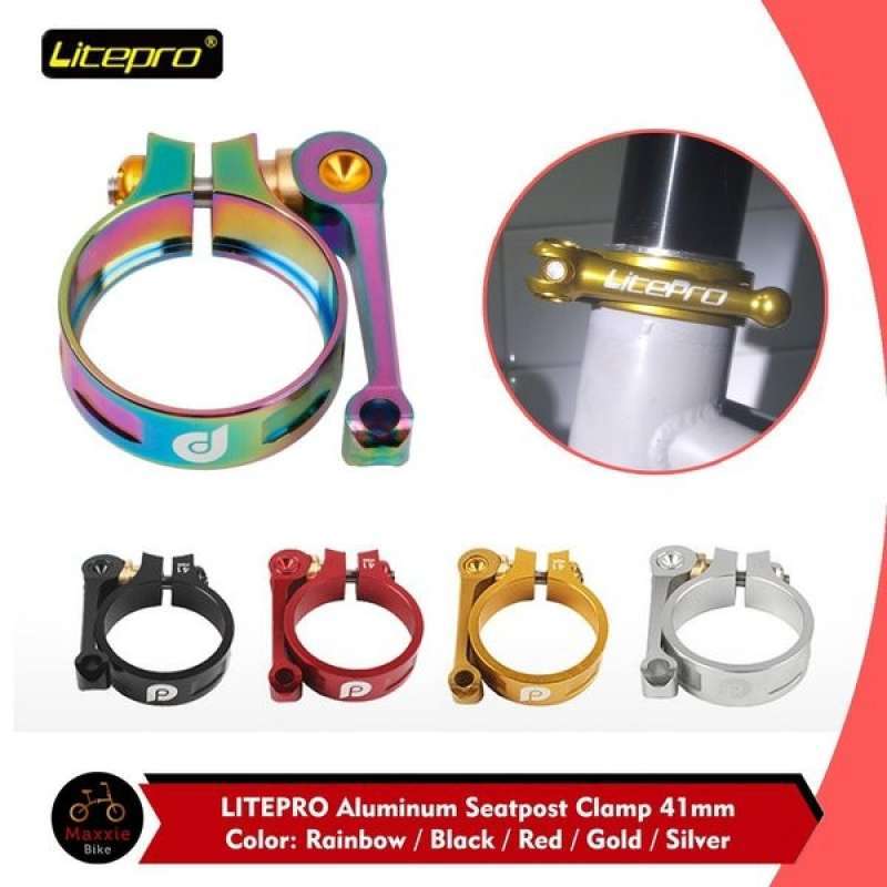 Jual seatpost clamp litepro klem penjepit tiang saddle sepeda 33.9