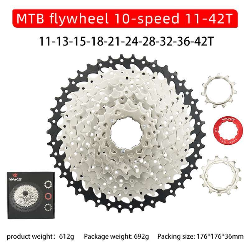 Promo wake sprocket 10 speed 11 42t sier gear cassette sepeda