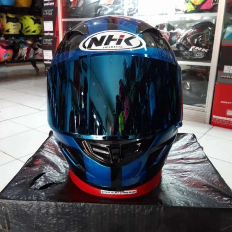 Promo Nhk Gp1000 R75 Black Blue Visor Iridium Blue Terbaru Diskon