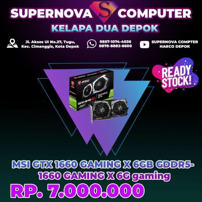 Msi geforce gtx 1660 sales gaming x 6gb gddr5