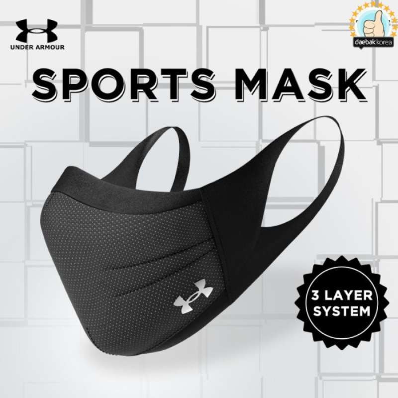 Ready stock Under Armour UA Sports Facial Mask Black S M M L