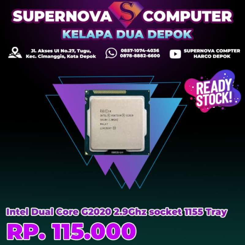 Promo Intel Dual Core G2020 2.9Ghz Socket 1155 Tray Diskon 23 di