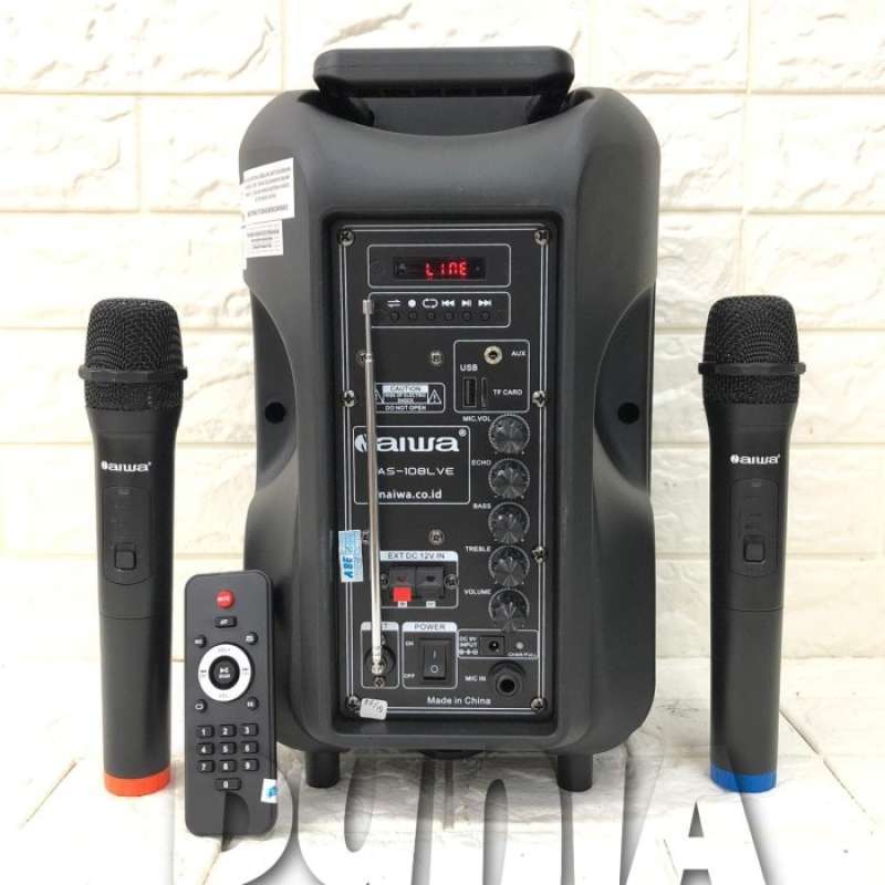 Promo Speaker Portable Amplifier Wireless N AIWA WAS 108 LVE 8