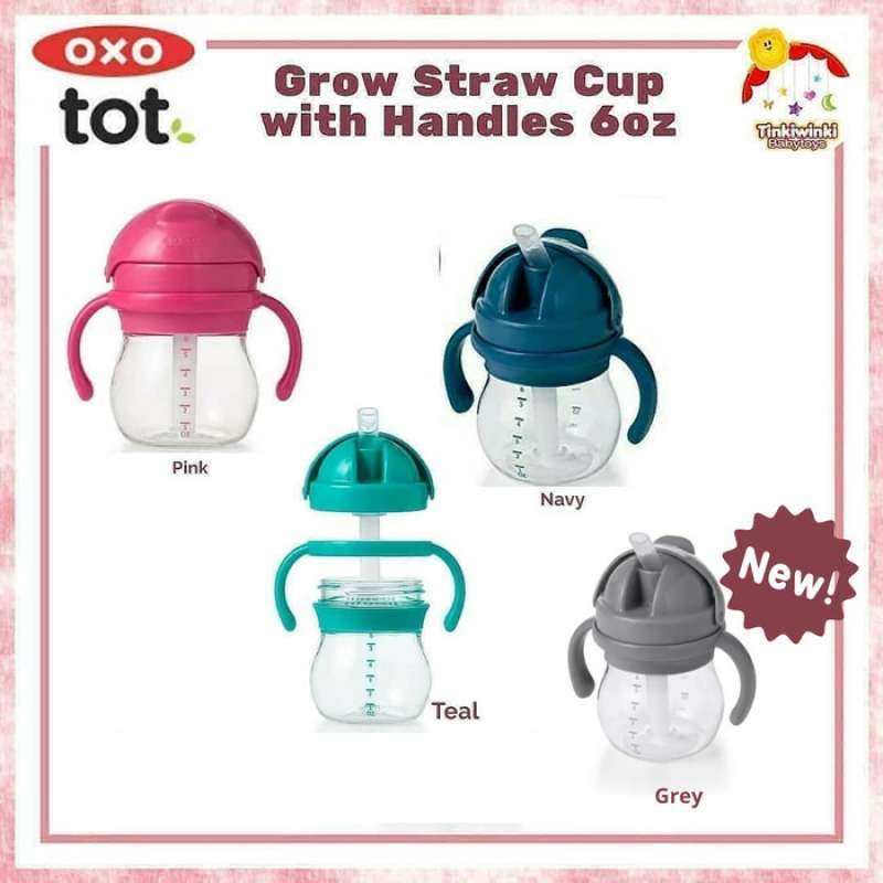 OXO Tot Transitions Straw Cup With Removable Handles - 6oz - Navy