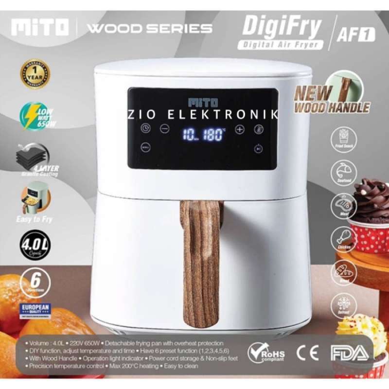 Promo MITO DIGITAL AIR FRYER AF1 KAPASITAS 4L AIRFRYER DIGITAL