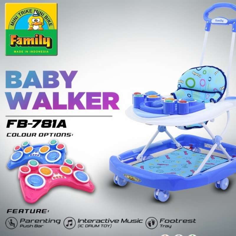 Promo Family Baby Walker FB 781A Dus Pabrik Dorongan Tangan Alas
