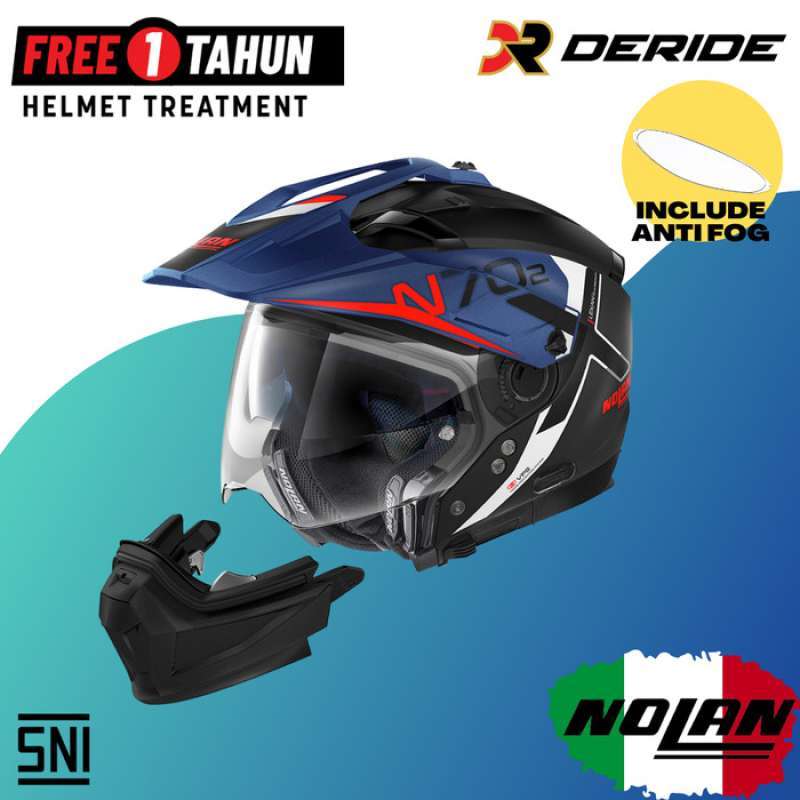 Promo N70 2 X Col. 038 Bungee N com Flat Black Helm Nolan Sni N702