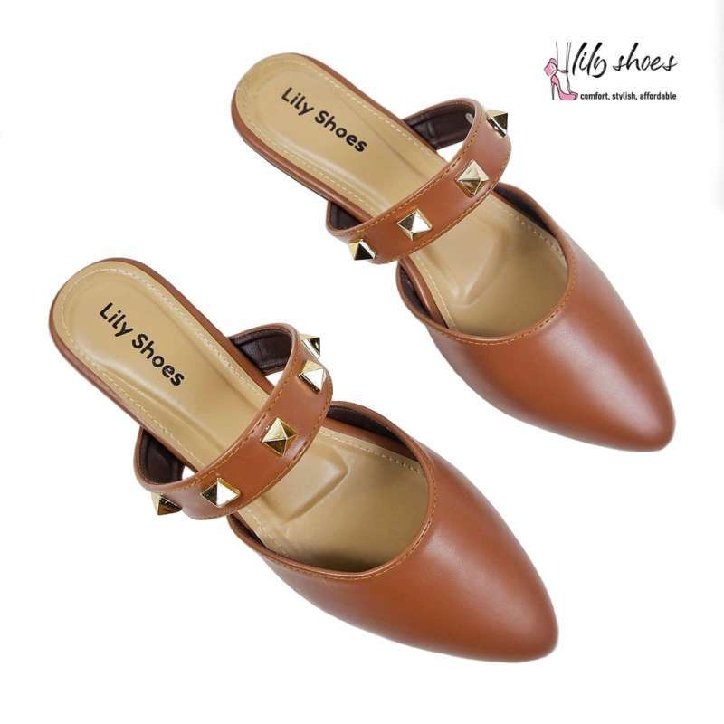LILY SHOES Cabano Big Heels /Pump Variasi Wanita tan 38