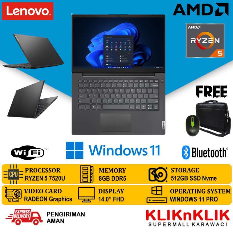 Laptop Lenovo V14 G4 Ryzen 7520U 8GB 512GB SSD 14 Fhd Windows 11 Pro