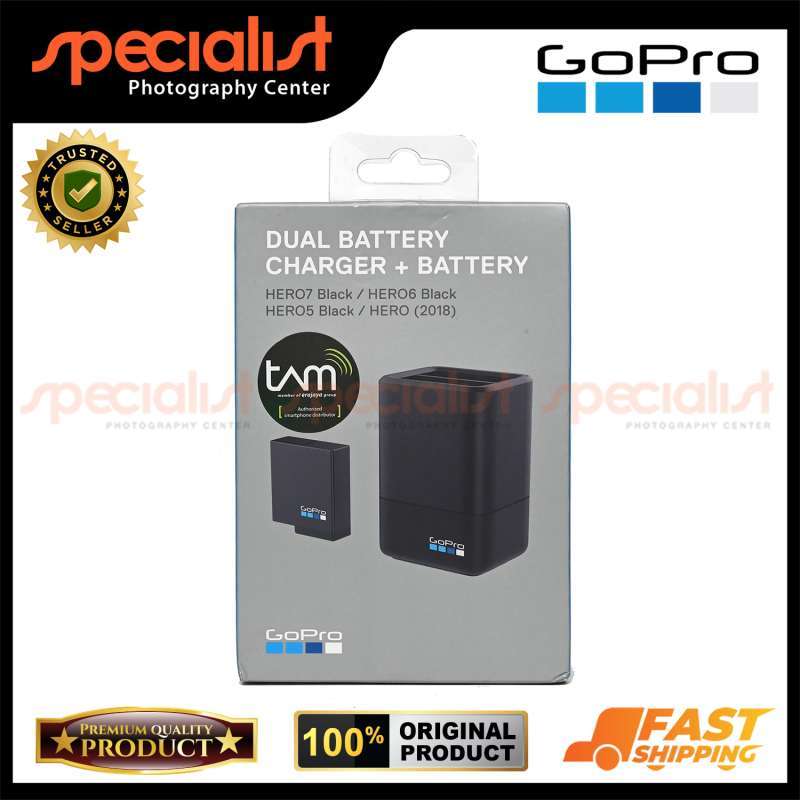 GoPro Dual Battery Charger Battery Hero7/Hero6/Hero 5/Hero (2018)
