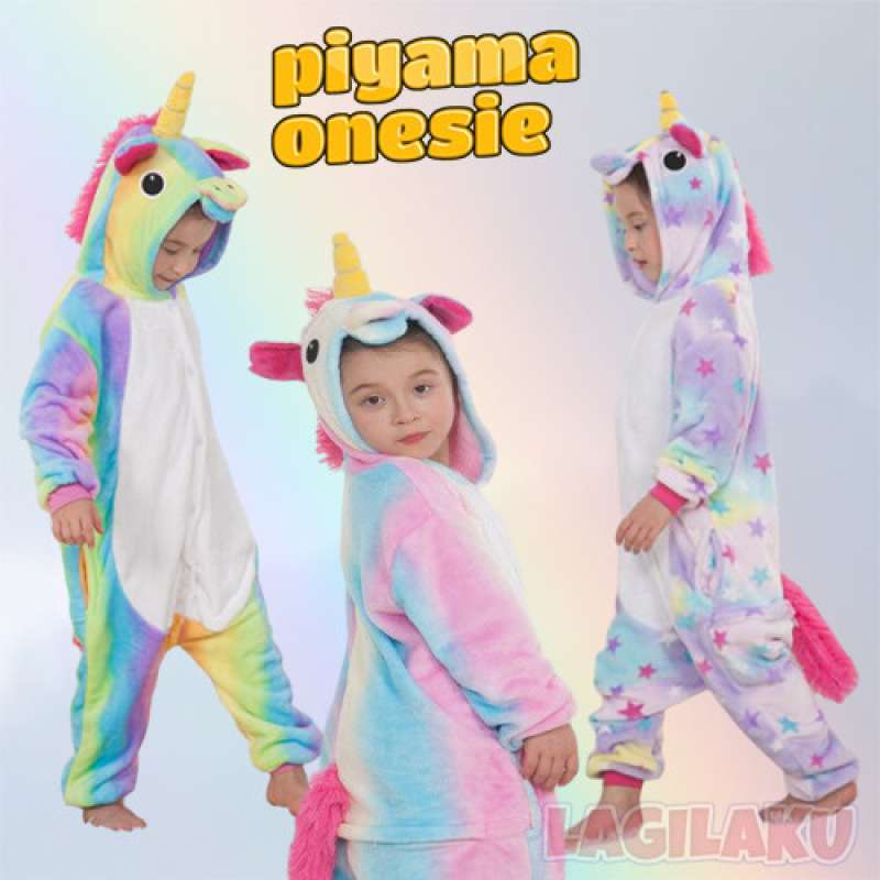 Jual Baju Tidur Anak Piyama Onesie Cosplay Kostum Unicorn Kuda