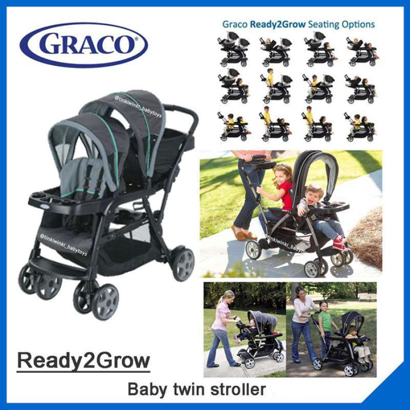 Jual Graco Ready2Grow Stand and Ride Double Stroller tandem di