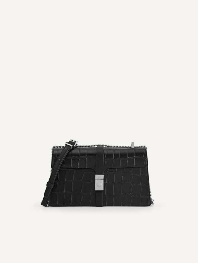 Jual PEDRO ORIGINAL STORE 100 Leather Croc Effect Shoulder Bag