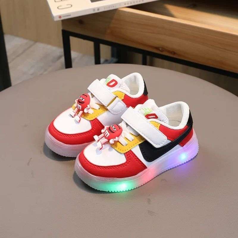 Promo Sepatu Lampu Anak Led Light Sneaker Shoes Sporty Size 21-30