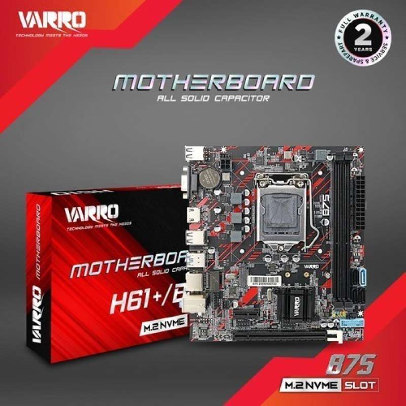 Promo Motherboard Varro H61 Plus B75 USB 3.0 NVMe Socket