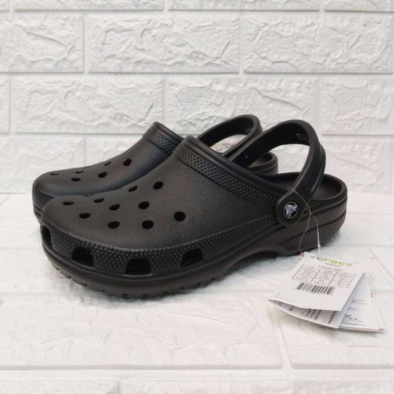 Jual Sandal Crocs Classic Clog Unisex Original Crocs 36 Hitam di
