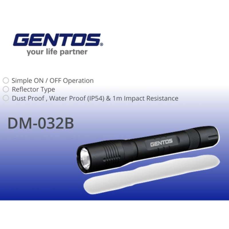 Promo Gentos DM-032B LED Light DM Series Senter LED Waterproof
