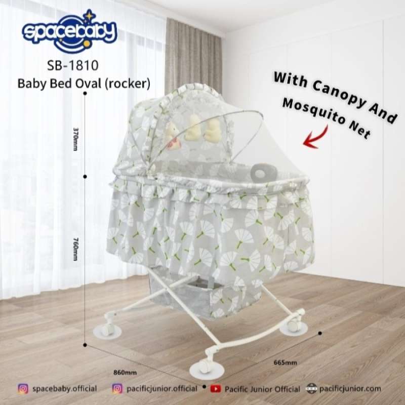 Promo Baby Bed Oval Spacebaby Sb 1810 Box Bayi Rocker Terbaru