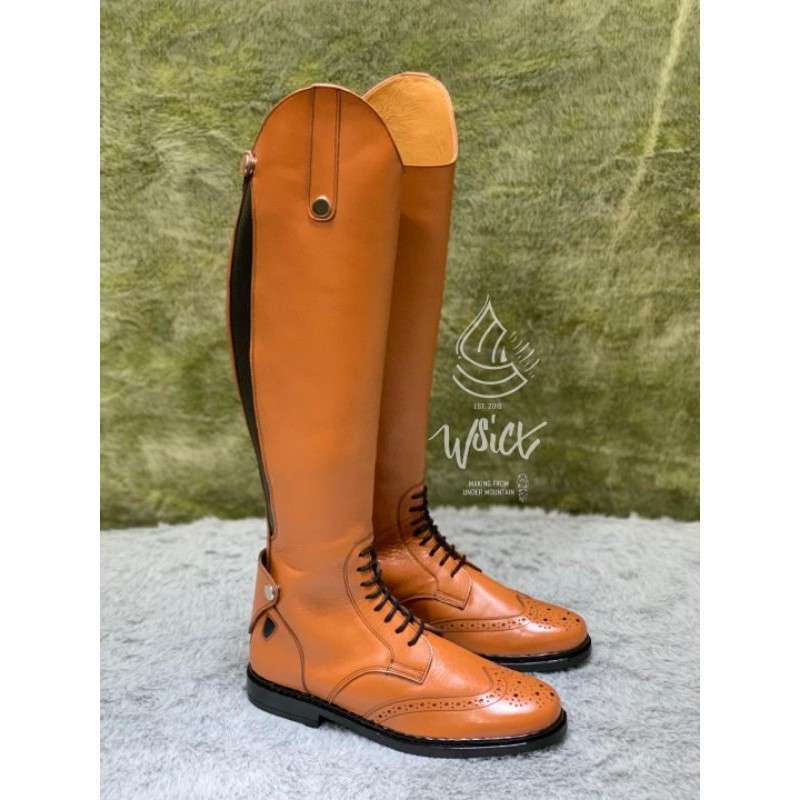 Tall Light Brown Boots MIVASO X WSICX Riding Boots/Riding