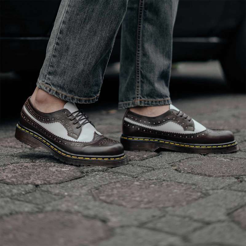Mivaso Savannah Sepatu Boots Pria Wingtip Kulit Asli