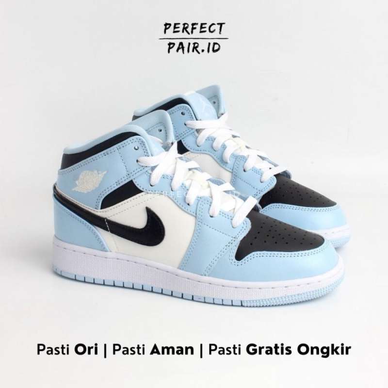 Jual Air Jordan Mid Ice Blue 100 Original Bnib Di Seller
