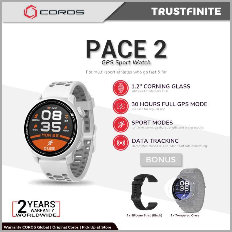 Jual Coros Pace With Silicone Band Premium GPS Sport Watch