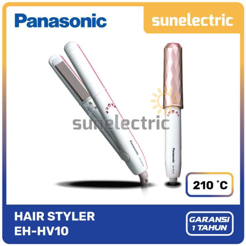 Promo Panasonic EH HV10 Straight Curl Straightener Putih