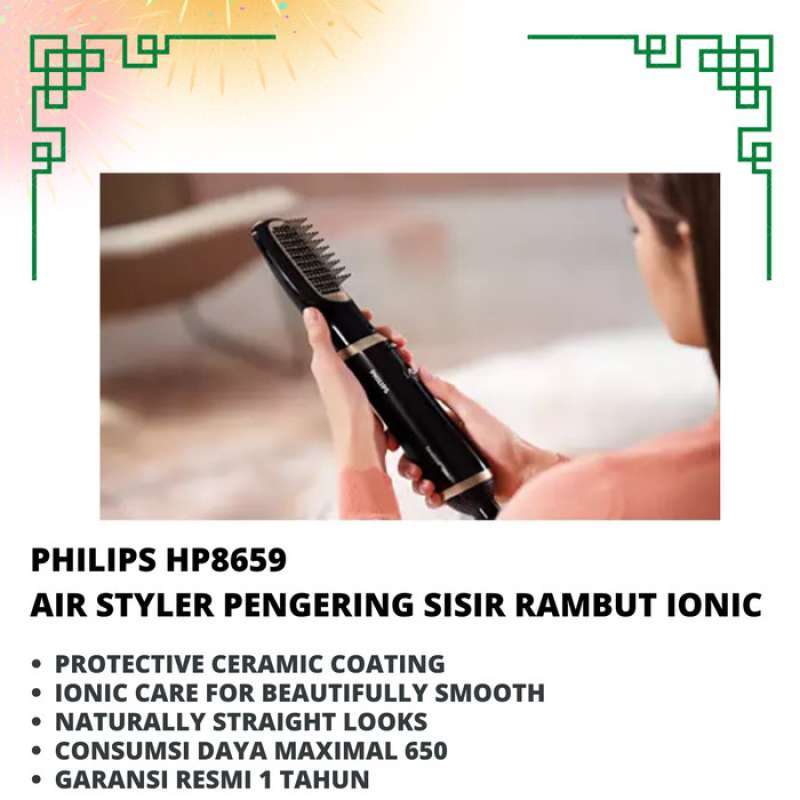 Promo philips hp8659 kerashine ionic hair dryer sisir rambut