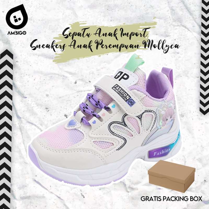 MIVASO Sepatu Anak Perempuan MOLLYCA 520 Kids Shoes Sepatu Sport Anak Casual Import