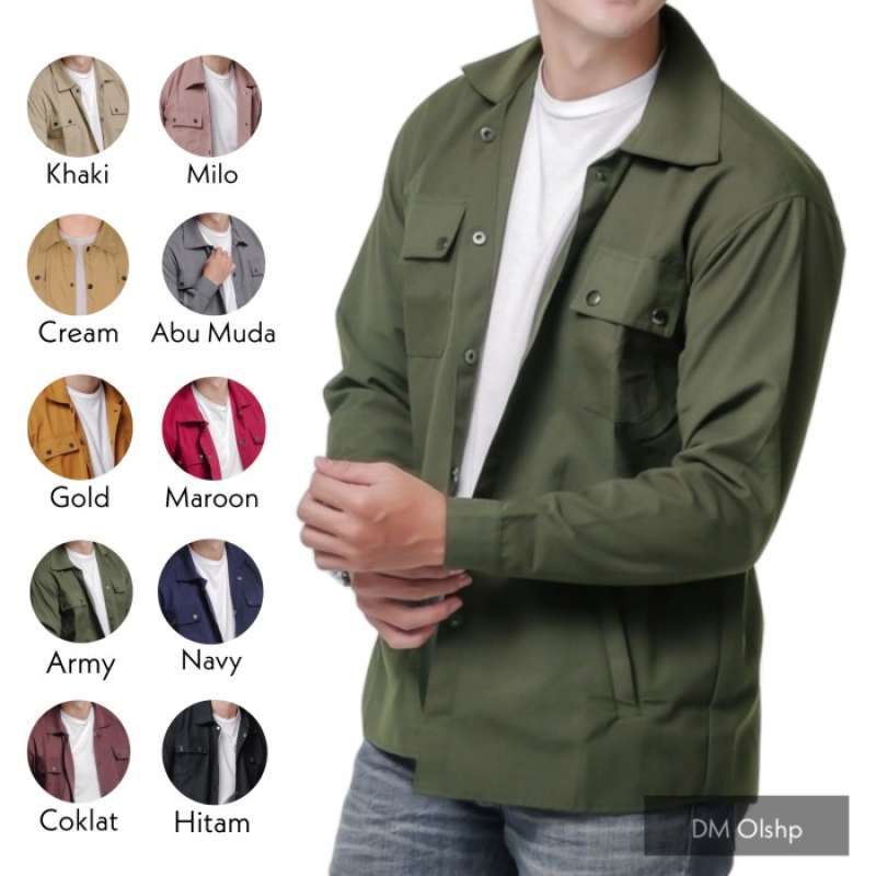 Jaket trucker army sale