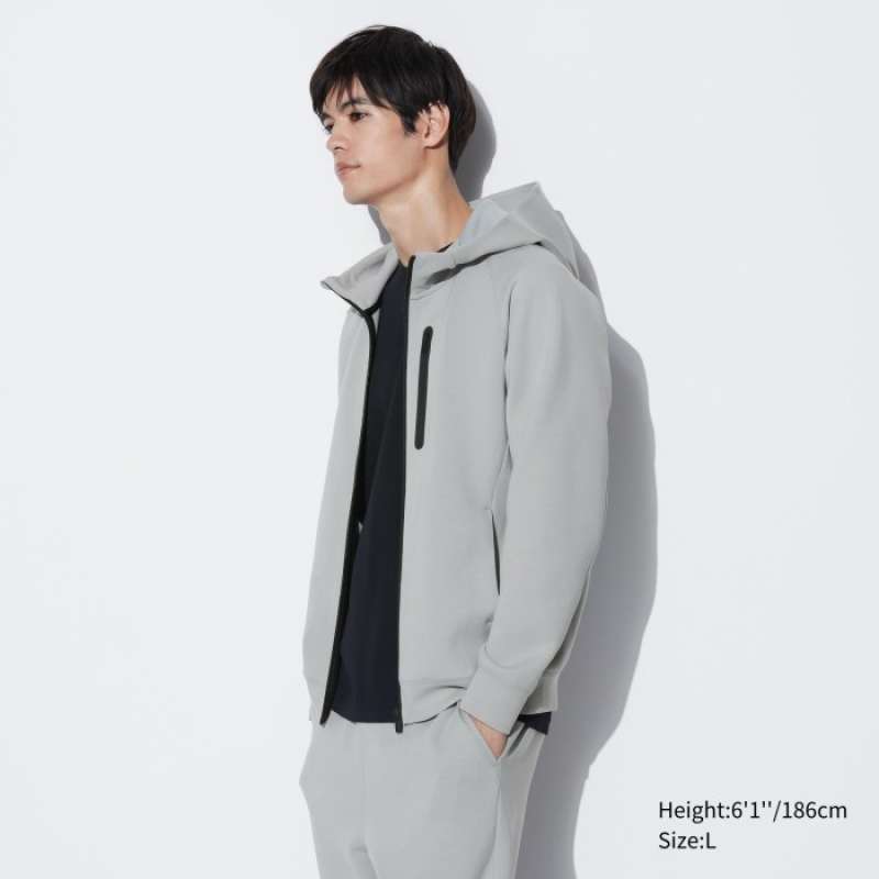 Jaket sweat hoodie store resleting dry stretch
