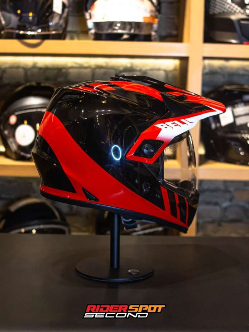 Jual Helm BELL MX 9 Adventure Dash Black Red 2ND Full Face
