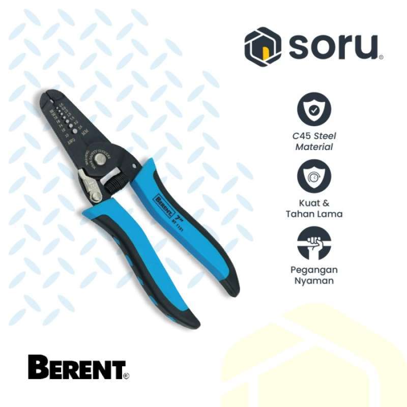 BERENT TANG POTONG KUPAS KABEL WIRE STRIPPER MULTI FUNGSI BT1151 TOKOSEPULUH10