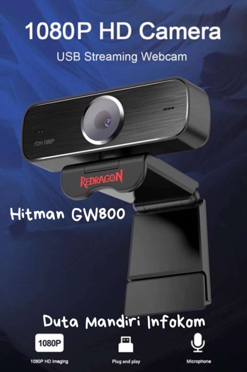 Webcam redragon hitman hotsell gw800 full hd 1080p