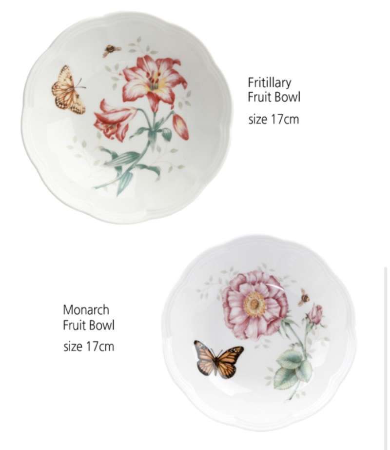 Promo Lenox Butterfly Meadow Fruit Bowl 2 Piece Set Fritillary