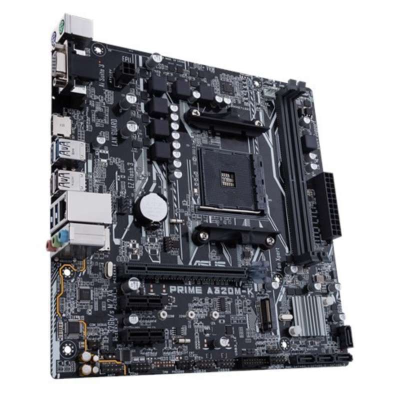 Motherboard Asus AMD Prime A320M-K DDR4 Socket AM4 Mobo PC Komputer A320M-K  Asus Prime